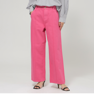 【ウォッシャブル】ライトオンスストレートフレアデニム