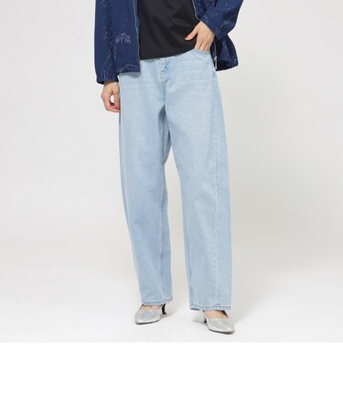 【ウォッシャブル】カーブデニムパンツ