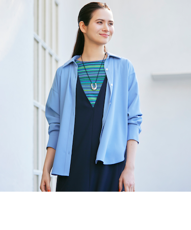 【接触冷感】【吸水速乾】【UV対策】【ウォッシャブル】kireriシャツブラウス