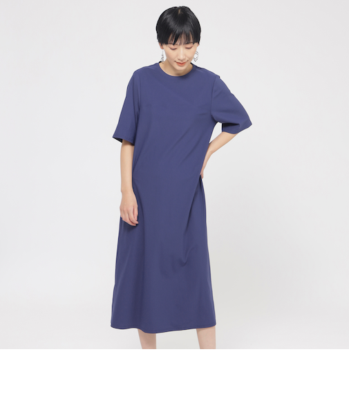 【接触冷感】【UVカット】【ウォッシャブル】メリルハイテンションTシャツワンピース