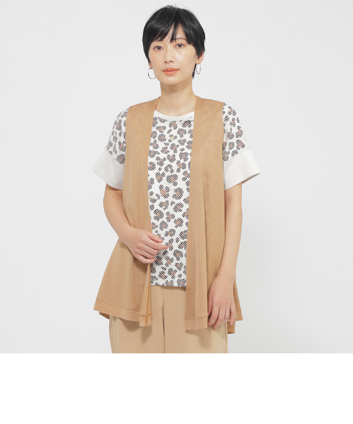 【接触冷感】【ウォッシャブル】リヨセルジャージ―ジレ