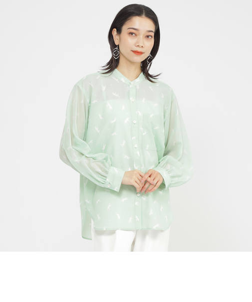 【1枚できまる】【カタログ掲載品】【ウォッシャブル】クラフトパンサーシアーコンビブラウス