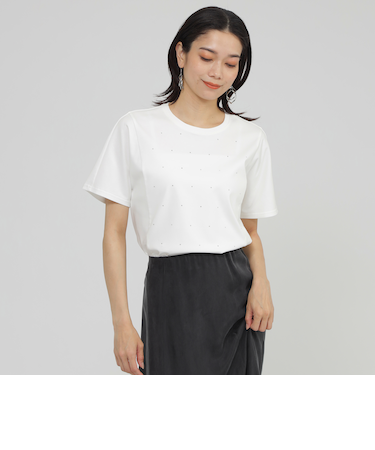 【カタログ掲載品】【接触冷感】【ウォッシャブル】超冷感コットンスムースホットフィットドットカットソー