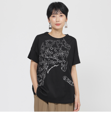 【SANYO Style EDITION掲載】【接触冷感】【ウォッシャブル】パンサーエンブロイダリープルオーバーカットソー