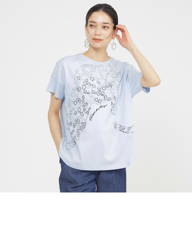 【SANYO Style EDITION掲載】【接触冷感】【ウォッシャブル】パンサーエンブロイダリープルオーバーカットソー