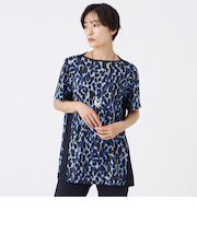 【接触冷感】【マシンウォッシャブル】パンサードットチュニックカットソー