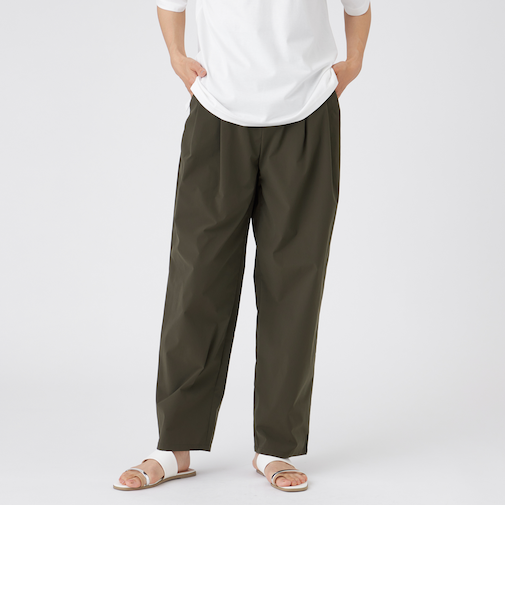 【マシンウォッシャブル】マイクロタスランバレルパンツ