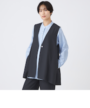 【吸水速乾】【遮熱】【着用じわ防止】【ストレッチ性】ドライメランジフレアジレ