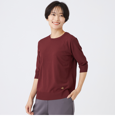 【ウォッシャブル】レーヨンストレッチニットプルオーバー