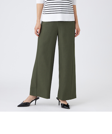 【吸水速乾】【遮熱】【着用じわ防止】【ストレッチ性】ドライメランジワイドパンツ