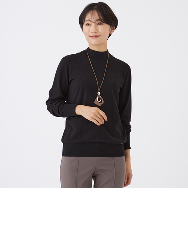 【カタログ掲載】【ウォッシャブル】ラメハイゲージニットハイネックプルオーバー