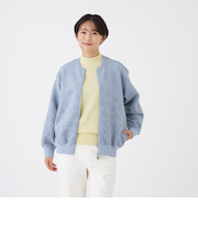 【ウォッシャブル】パンサーグラデーションニットブルゾン