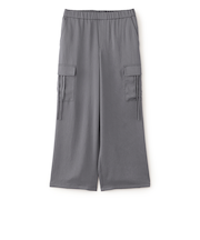 【マシンウォッシャブル】ソフトサテンカーゴパンツ