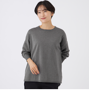 【ウォッシャブル】ラメハイゲージニットボートネックプルオーバー