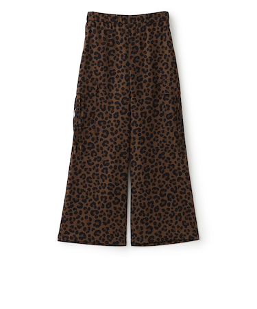 【マシンウォッシャブル】レオパードプリントカーゴパンツ