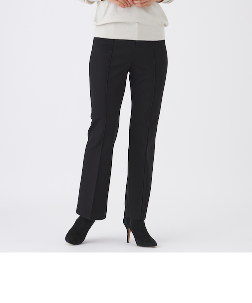 【25AWモデル】【マシンウォッシャブル・保温性・吸湿発熱】デュアルウォームセミフレアパンツ