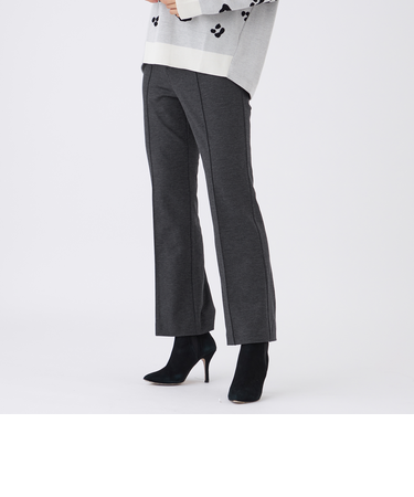 【25AWモデル】【マシンウォッシャブル・保温性・吸湿発熱】デュアルウォームセミフレアパンツ