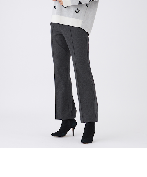 【25AWモデル】【マシンウォッシャブル・保温性・吸湿発熱】デュアルウォームセミフレアパンツ