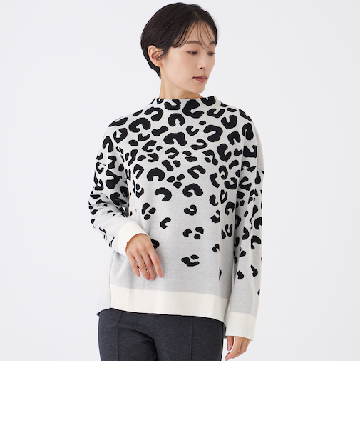 【カタログ掲載】【ウォッシャブル】パンサーグラデーションニットソー