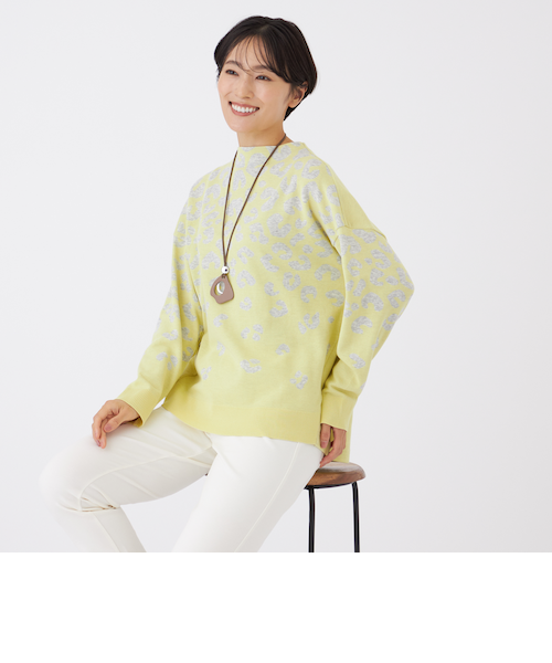 カタログ掲載】【ウォッシャブル】パンサーグラデーションニットソー