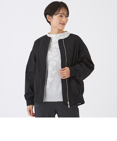 【はっ水・マシンウォッシャブル】グレイスメモリーノーカラーブルゾン