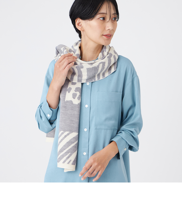 【ウォッシャブル】ﾊﾟｯﾁﾜｰｸﾆｯﾄｽﾄｰﾙ