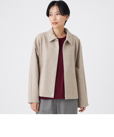 【カタログ掲載】【ウォッシャブル】ウールライクジャージ―ブルゾン