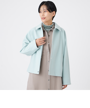 【カタログ掲載】【ウォッシャブル】ウールライクジャージ―ブルゾン