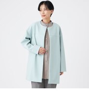 【カタログ掲載】【ウォッシャブル】ウールライクジャージ―ノーカラーコーディガン