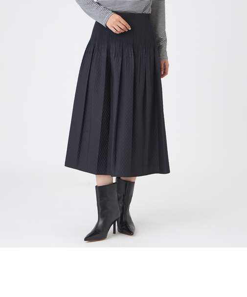 【カタログ掲載】【ウォッシャブル】ダイヤジャカードシャーリングスカート