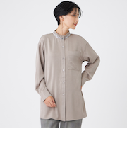 【カタログ掲載】フィブリルライクサテンビジューシャツ