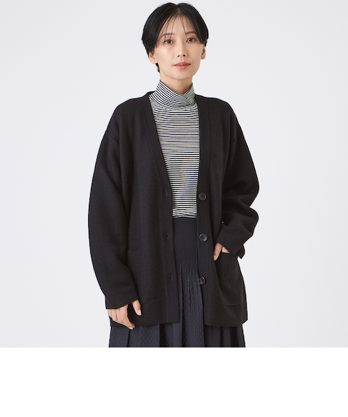 【カタログ掲載】【ウォッシャブル】ブライトニットVネックカーディガン