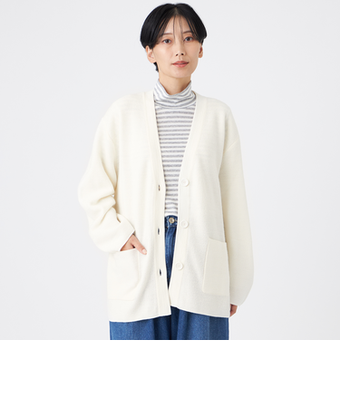 【カタログ掲載】【ウォッシャブル】ブライトニットVネックカーディガン