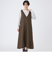 【カタログ掲載】【マシンウォッシャブル】シャークツイードジャンパースカート