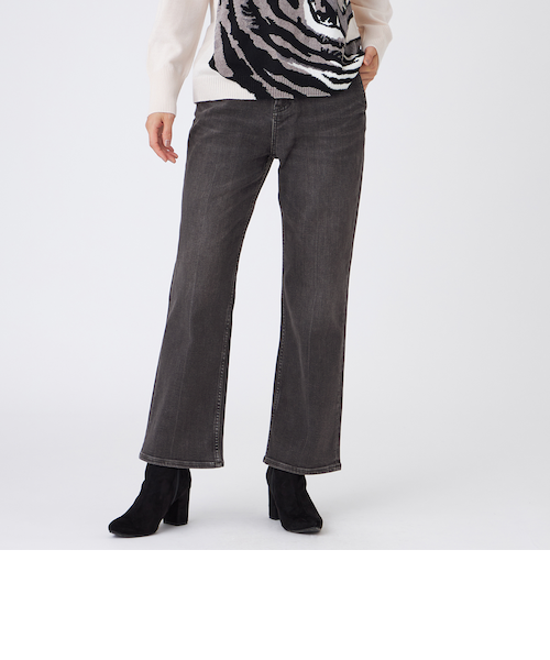 whoverフレアデニム カタログ掲載】【マシンウォッシャブル】ブラックデニム