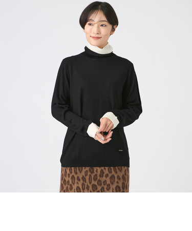【カタログ掲載】【ウォッシャブル】ダブルタートルネックニットプルオーバー