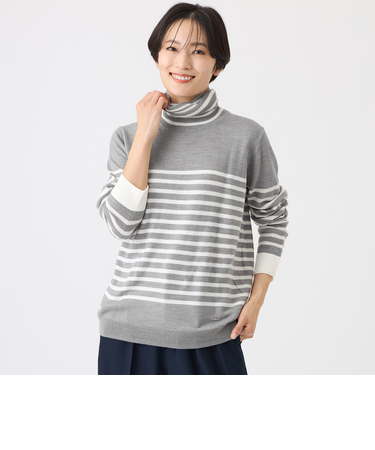【追加・カタログ掲載・ウォッシャブル】ダブルタートルネックニットプルオーバー