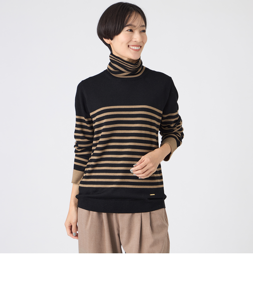 【カタログ掲載】【ウォッシャブル】ダブルタートルネックニットプルオーバー