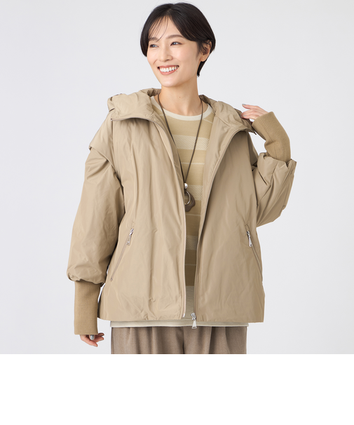 【SANYO Style EDITION掲載】【ウォッシャブル】2WAYスムースタフタダウンジャケット