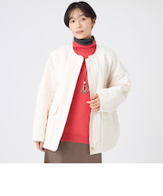 【カタログ掲載】【マシンウォッシャブル】アニマルキルトノーカラージャケット