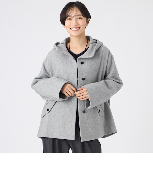 【SANYO Style EDITION掲載】ウールスーパービーバーフーデッドコート