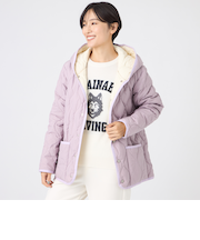 【カタログ掲載】【ウォッシャブル】フーデッドキルティングダウンジャケット