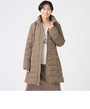 【SANYO Style EDITION掲載】【ウォッシャブル・放電テープ付】マットタフタフーデッドロングダウンコート