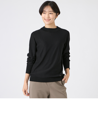 【SANYO Style EDITION掲載】【ウォッシャブル】ミニスパンコールニットプルオーバー