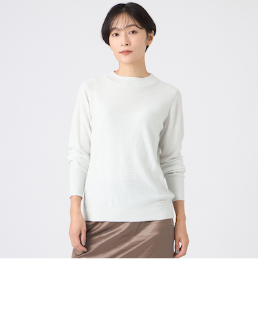 【SANYO Style EDITION掲載】【ウォッシャブル】ミニスパンコールニットプルオーバー