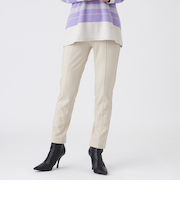 【ウォッシャブル】裏起毛ハイテンションクロップドパンツ