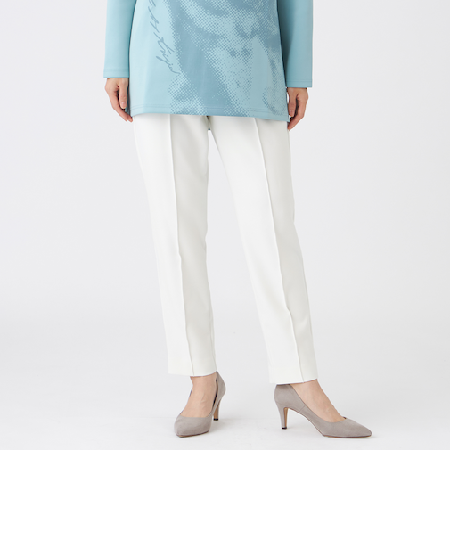 【マシンウォッシャブル】TRダブルクロスピンタックパンツ