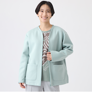 【マシンウォッシャブル】ゼブラプリントダンボールニットコーディガン