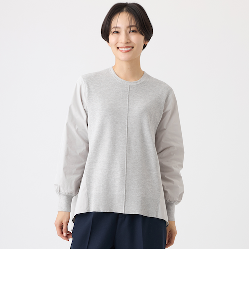 ウォッシャブル】タフタコンビニットプルオーバー｜エヴェックス バイ