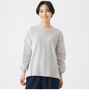 【ウォッシャブル】タフタコンビニットプルオーバー